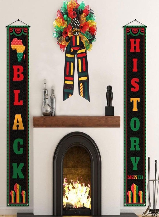 Blinket Black History Wreath Sash for Front Door - 1PC African Kente Print Wreath Sash Colorful Satin Sash Ribbon - Black Heritage Kwanzaa Decoration for Indoor Outdoor Doorway Wall Display - Image 5